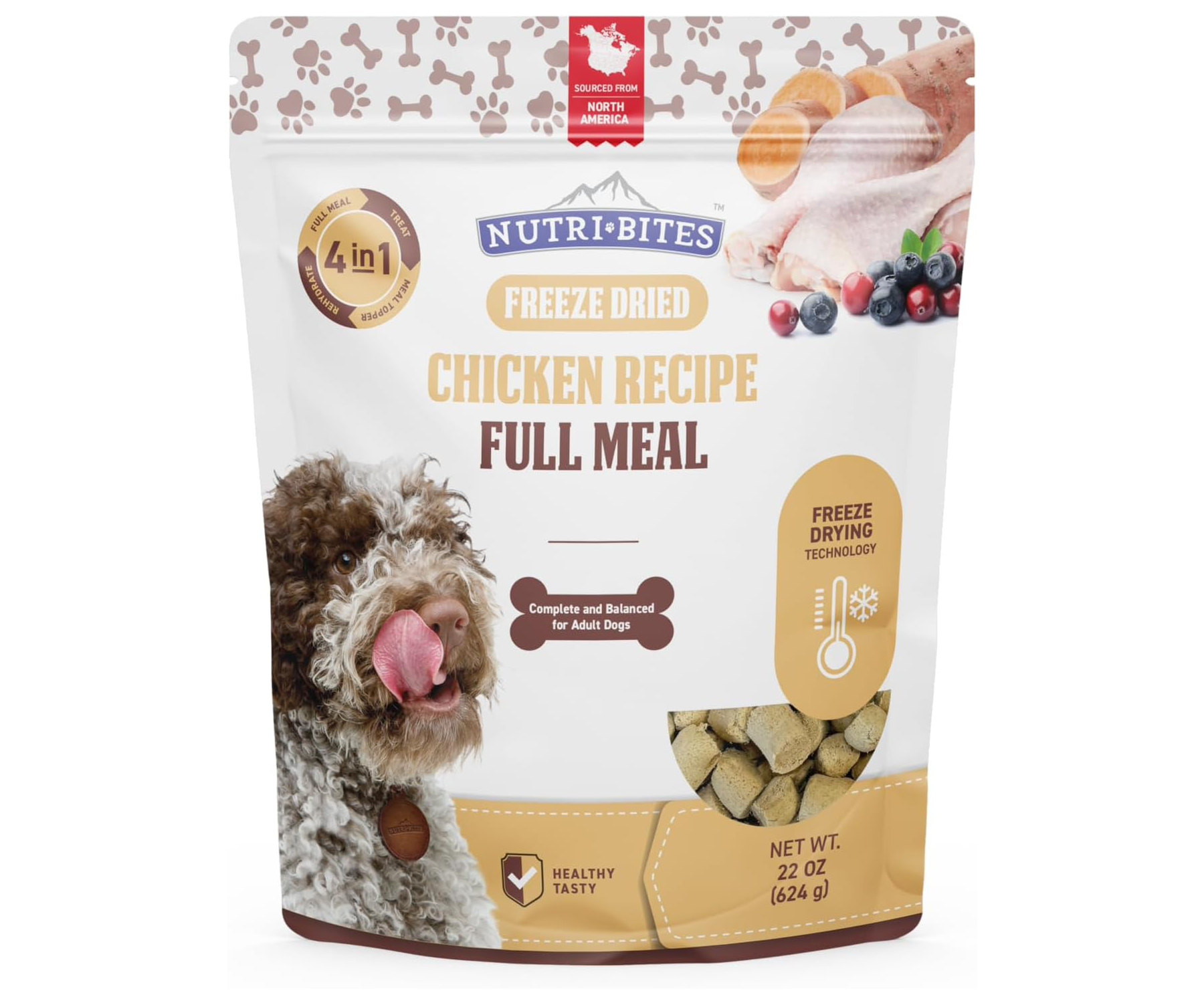 Freeze Dried Chicken Recipe Full Meal nutribitespet